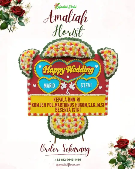 Papan Bunga Pernikahan Klakeh
